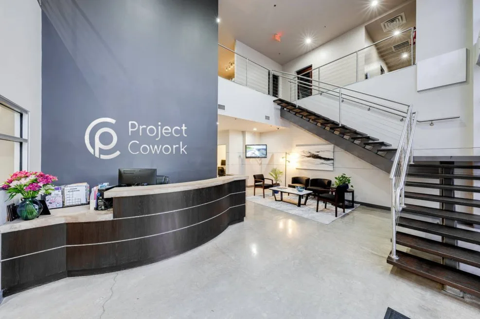 Project Cowork reception lobby at the San Antonio Northwest location