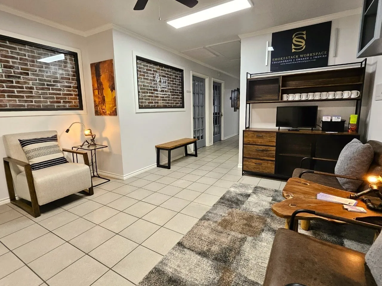 Lobby at SmokeStack WorkSpace Deer Park