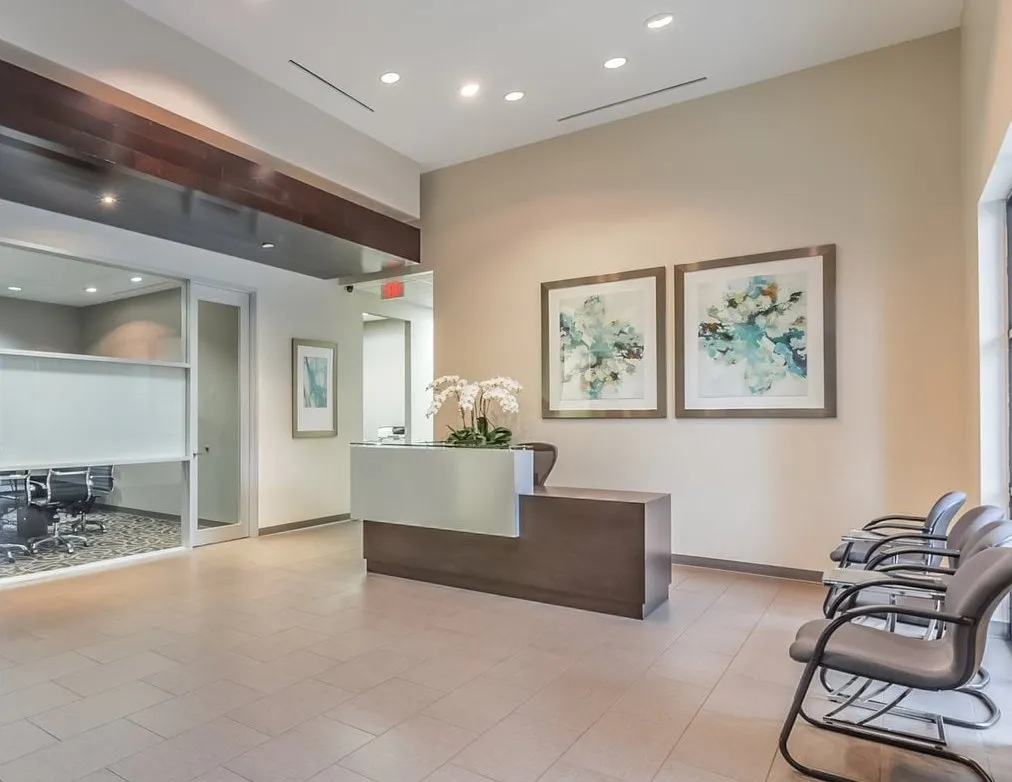 Reception lobby at the Katy location