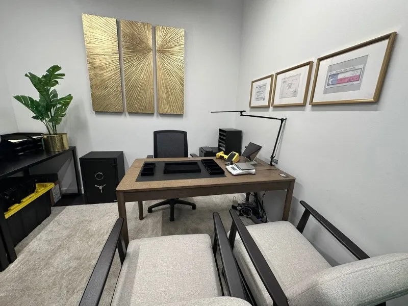 Inside the evaluation office at American Gold Tour, East Austin