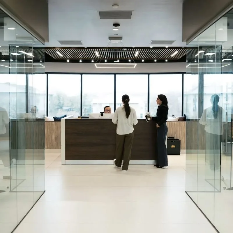 Reception lobby at the Legacy / Frisco location, just south of Legacy Town Center