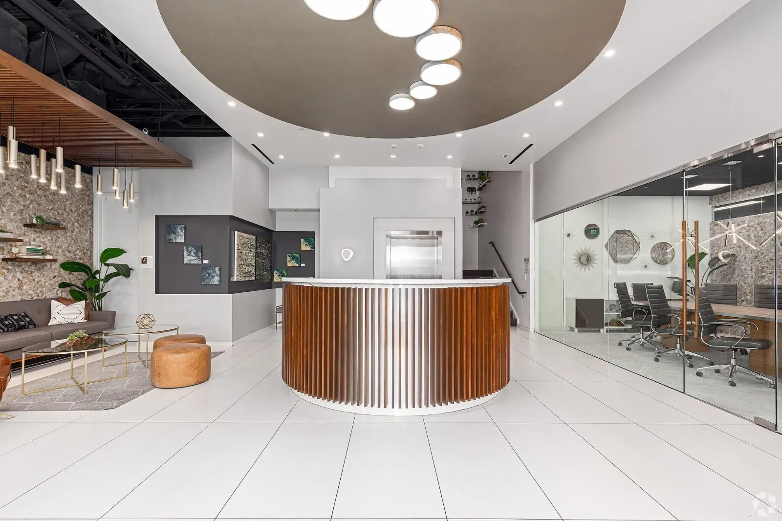 Reception lobby at the Southlake office near Southlake Town Square