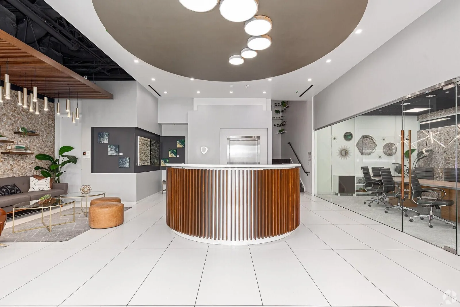 Reception lobby at the Southlake office near Southlake Town Square